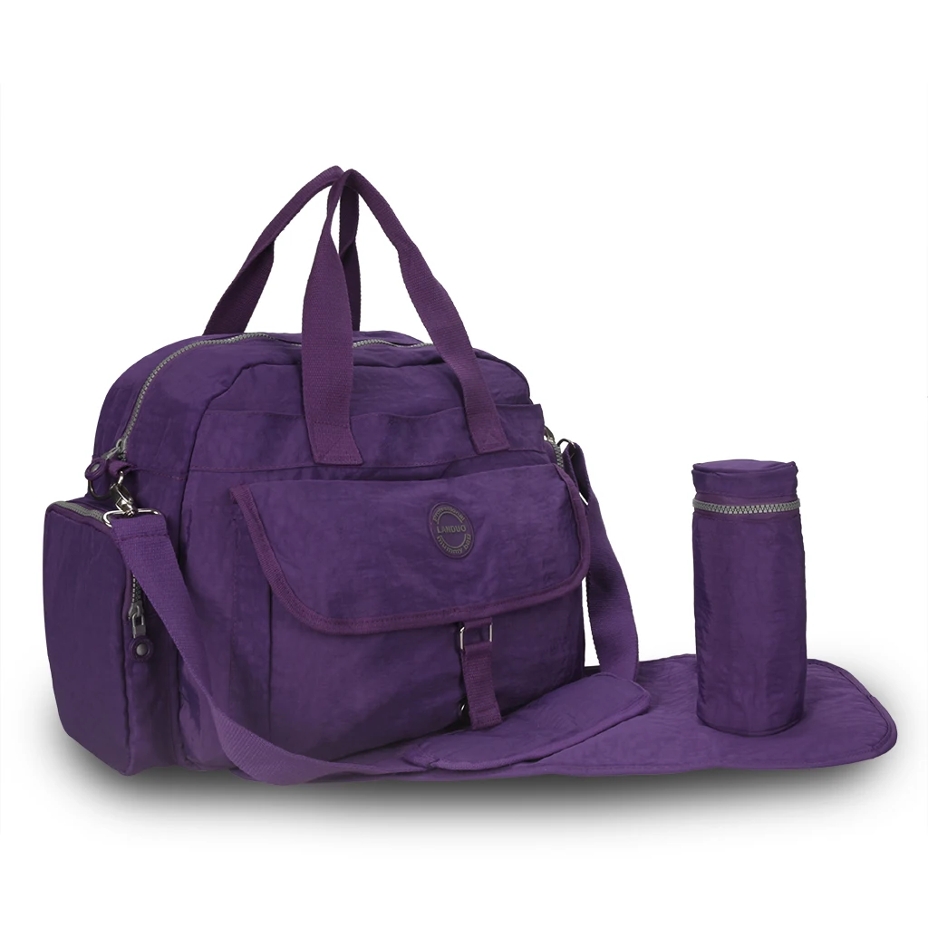purple Модные подгузники для мам, брендовая Большая вместительная Детская сумка, дорожная сумка для мам, спортивные водонепроницаемые сумки для путешествий - Цвет: purple