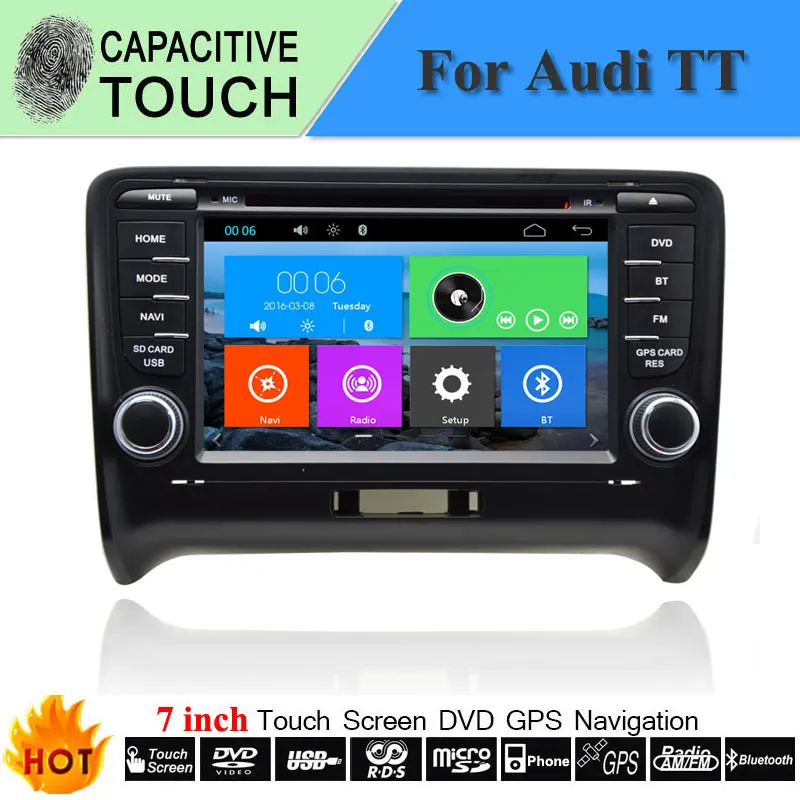 7 дюймовый емкостный экран 2 DIN Авто радио головное устройство для Audi TT