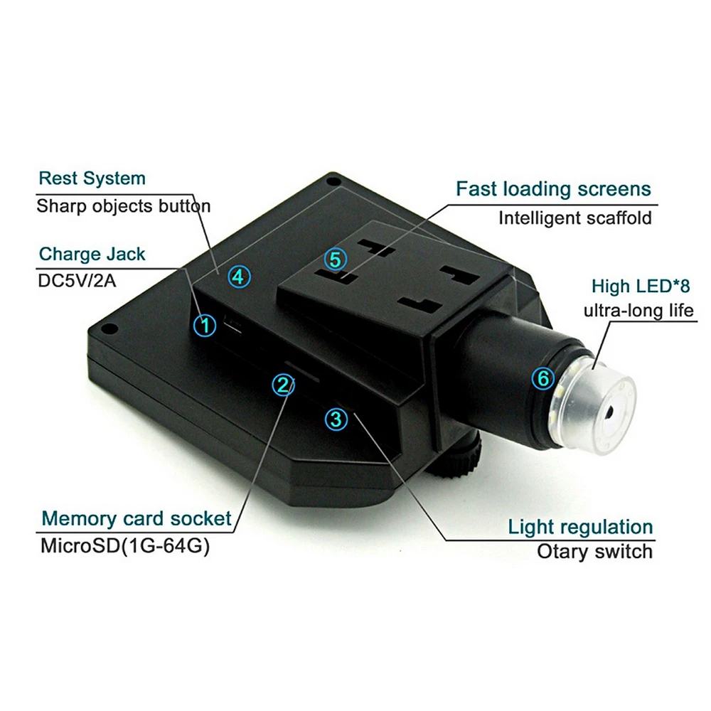 Цифровой Микроскоп USB Электронный беспроводной видеомикроскоп камера HD 4 3