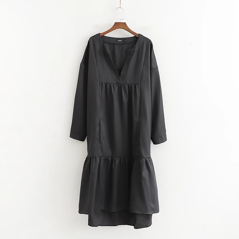 Летнее платье Свободные повседневные платья Женская одежда 2019 Асимметричный