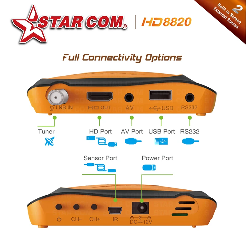 Starcom HD8850 спутниковый ТВ приемник с бесплатный арабский IPTV Full HD цифровой коробка