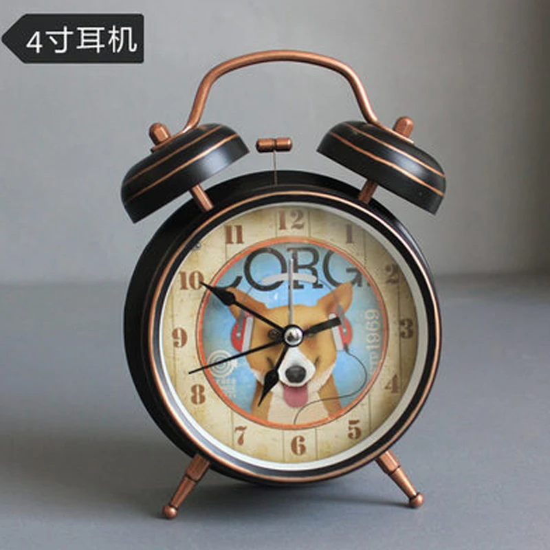 Часы настольные 3 или 4 дюйма в европейском стиле с двойным колокольчиком - купить