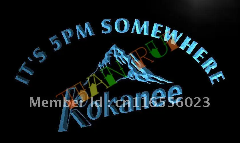 

LA479- It's 5 pm Somewhere Kokanee LED Neon Light Sign