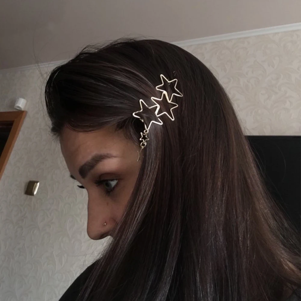 FAMSHIN 2017 new lady popular hollow star tassel hairpin hair high quality ornaments | Украшения и аксессуары