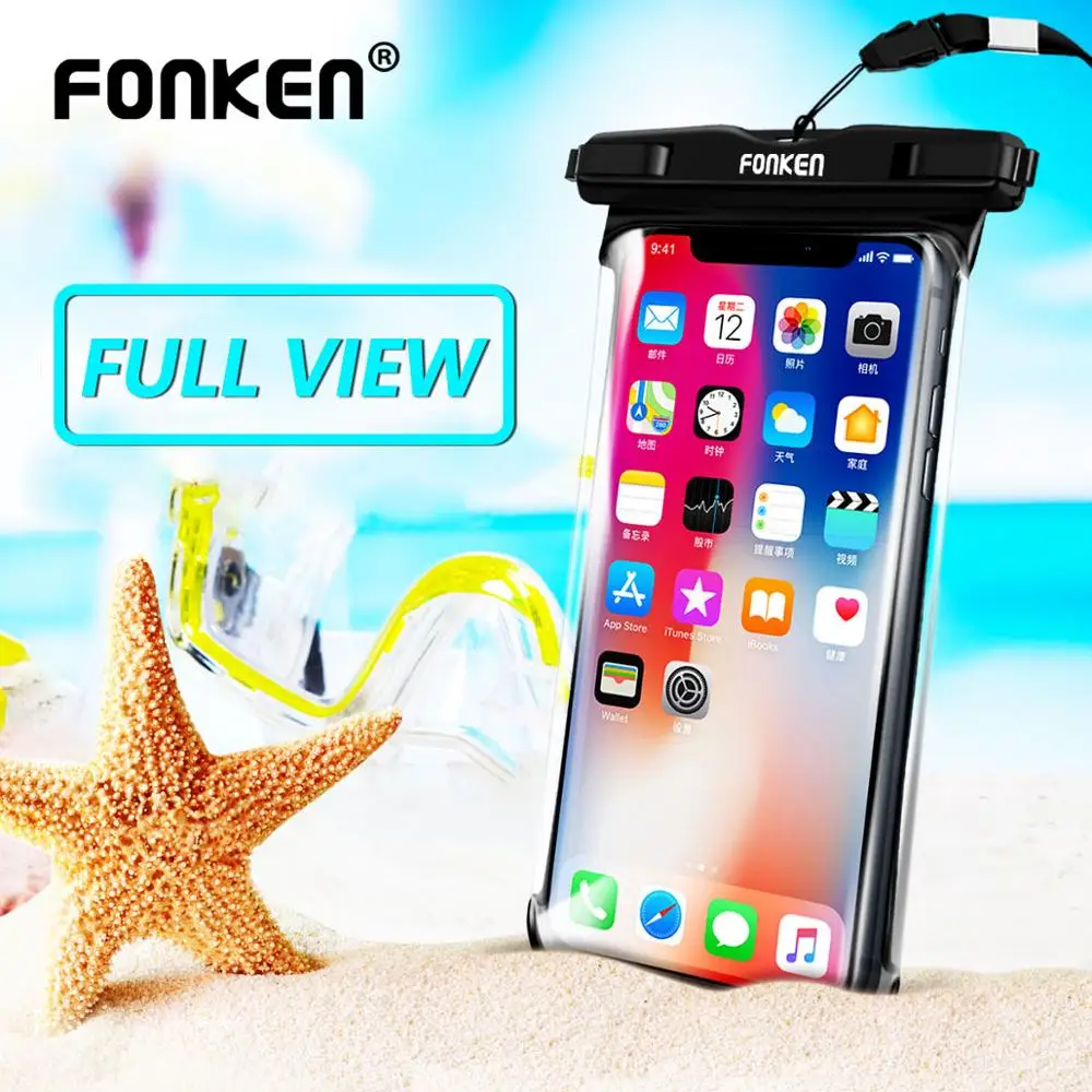 

Full View Waterproof Case for Phone Mobile Transparent Dry Bags Seaside Swimming Diving Universal Outdoor Storage Pouch