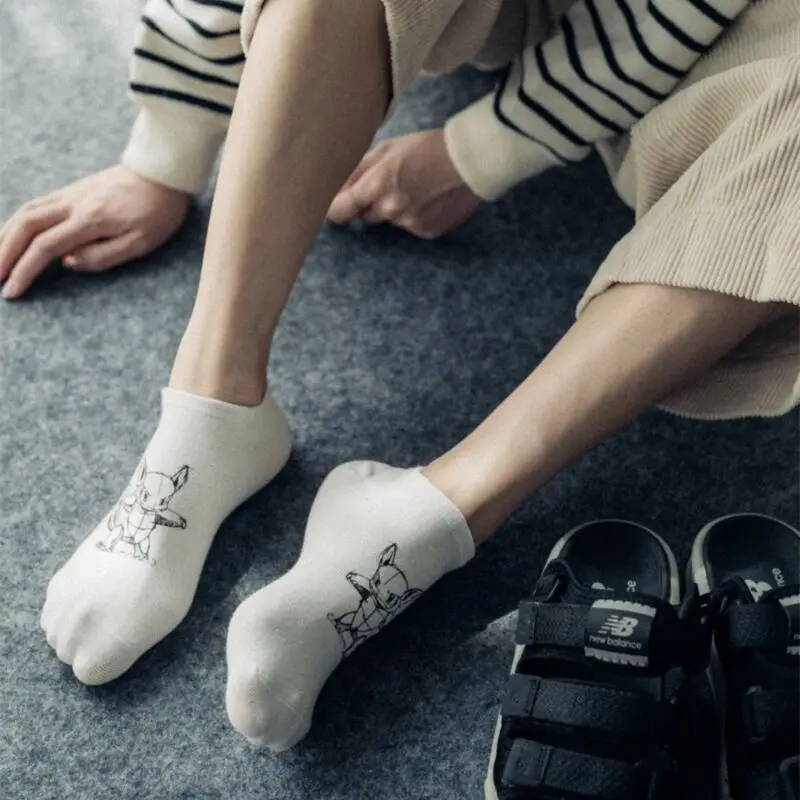 Мужские носки из чесаного хлопка в стиле Харадзюку с покемонами мужские крутые