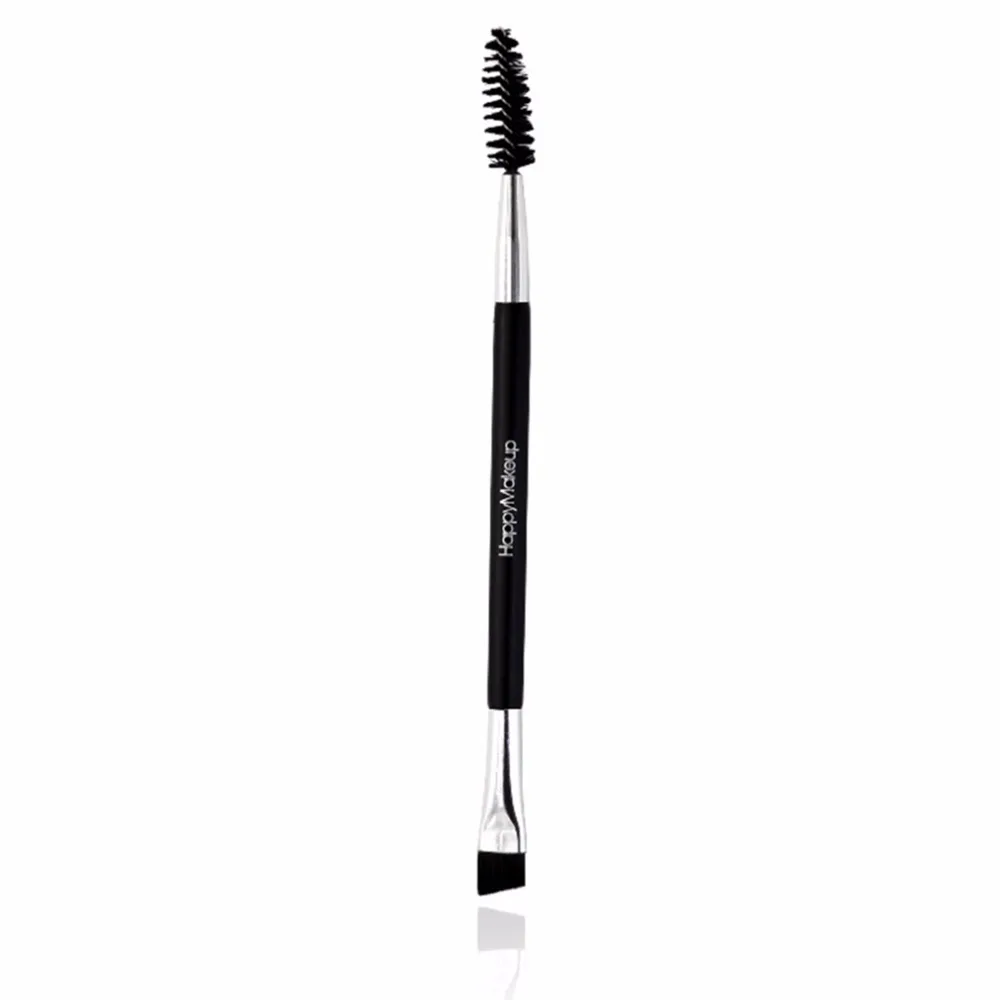 

Portable Women Facial Eye Makeup Brushes Cosmetic Eyebrow Brush Tool Double Head Wooden Handle Eyelashes Cheek Brush Comb