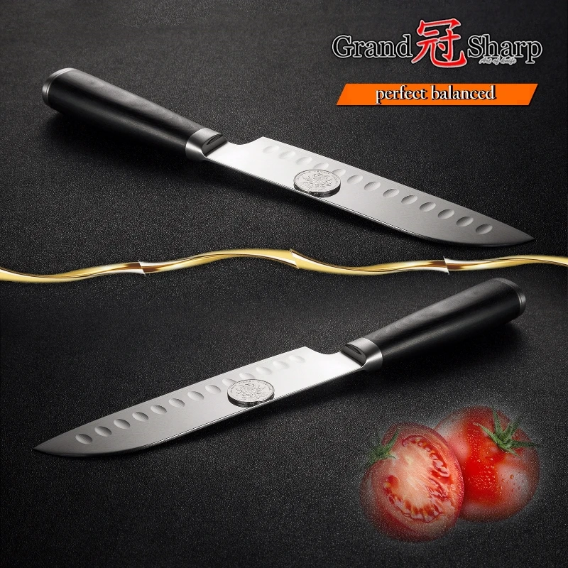 Набор кухонных ножей 2 шт. набор Santoku Paring vg10 японские ножи шеф повара из дамасской