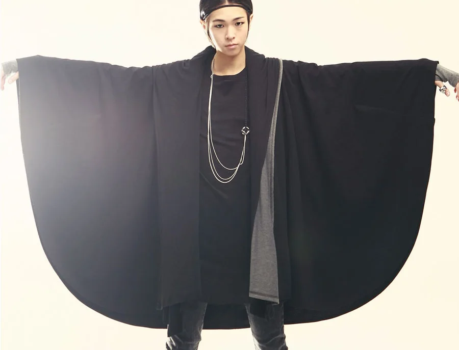 Новинка 2017 Мужская одежда авангардная модная накидка с рукавами летучая мышь и