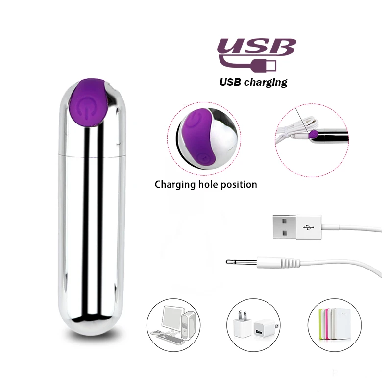 Мини Пуля Вибратор USB Перезаряжаемый Массажер киска стимулятор клитора G Spot