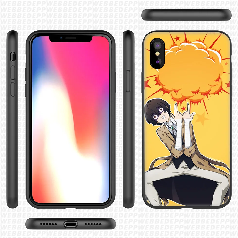 WEBBEDEPP Bungou Stray Dogs Anime Soft Silicone Case for iPhone 11 Pro Xr Xs Max X or 10 8 7 6 6S Plus 5 5S SE |