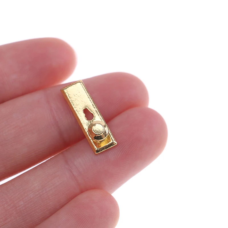 

New 2 Sets Dolls House Furniture Door Lock & Key Dollhouse Accessories 1:12 Dollhouse DIY Mini House Hardware Lock Key
