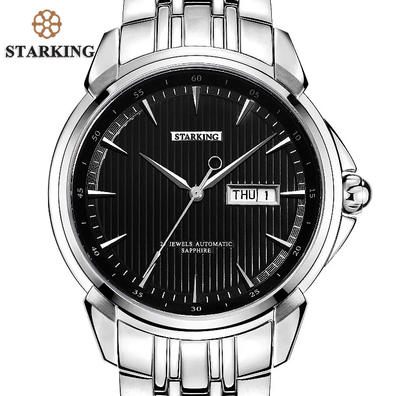 STARKING Мужские Роскошные автоматические наручные часы из нержавеющей стали