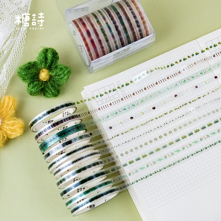 Набор декоративного скотча Васи из кофейной серии Bullet Journal прозрачная клейкая