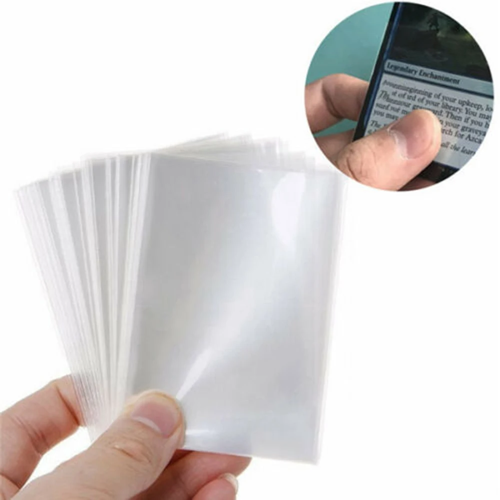 100Pcs Clear Game Tarot Three Kingdom Poker Football Star Card Sleeves Protector HOT