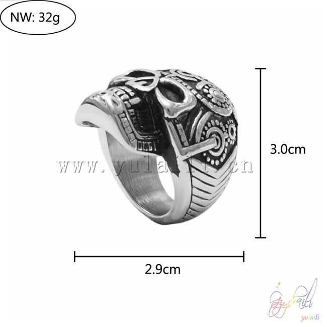 Yulaili модное кольцо с черепом 361L из нержавеющей стали|stainless steel ring|skull ringsteel ring |