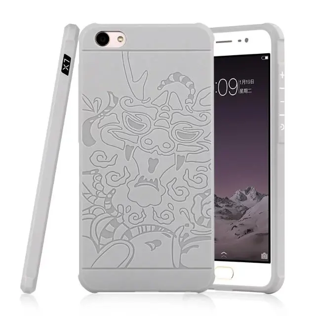 Для BBK Vivo X7 Новый стиль Полностью Защита Матовый 3D Рельеф Обложка Чехол Роскошные