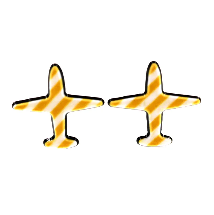 Серьги-гвоздики женские в виде самолета 4 цвета | Украшения и аксессуары