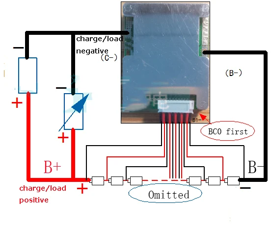 Плата защиты литий полимерных аккумуляторов BMS/PCM/PCB 12S 30 А для 12 упаковок ионных