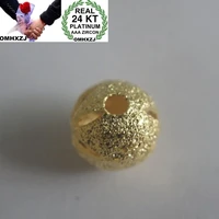 omhxzj wholesale european fashion woman man party wedding gift lucky beads 24kt yellow gold necklace pendant charm ca261