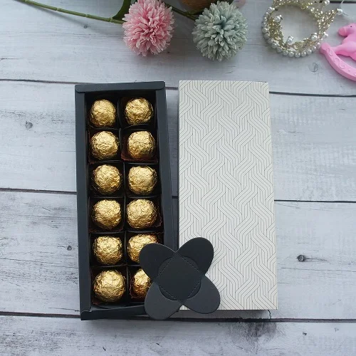 box and inside 9,5x24,5x3,5 см смешанный стиль 10 Набор для шоколада конфет мыла упаковочная бумажная коробка День Святого Валентина Свадьба День Рождения Вечеринка подарки упаковка - Цвет: box and inside