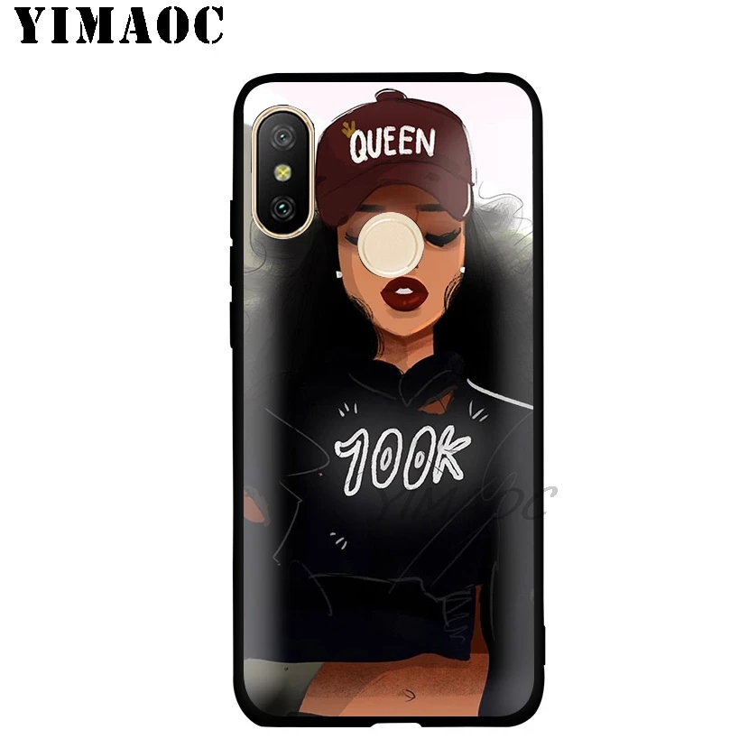 Забавный мягкий чехол YIMAOC для девочек-афро Xiaomi Mi 9 9T 8 SE 6 MAX 3 A1 A2 Lite MIA1 MIA2 A3 CC9E CC9 Pro |