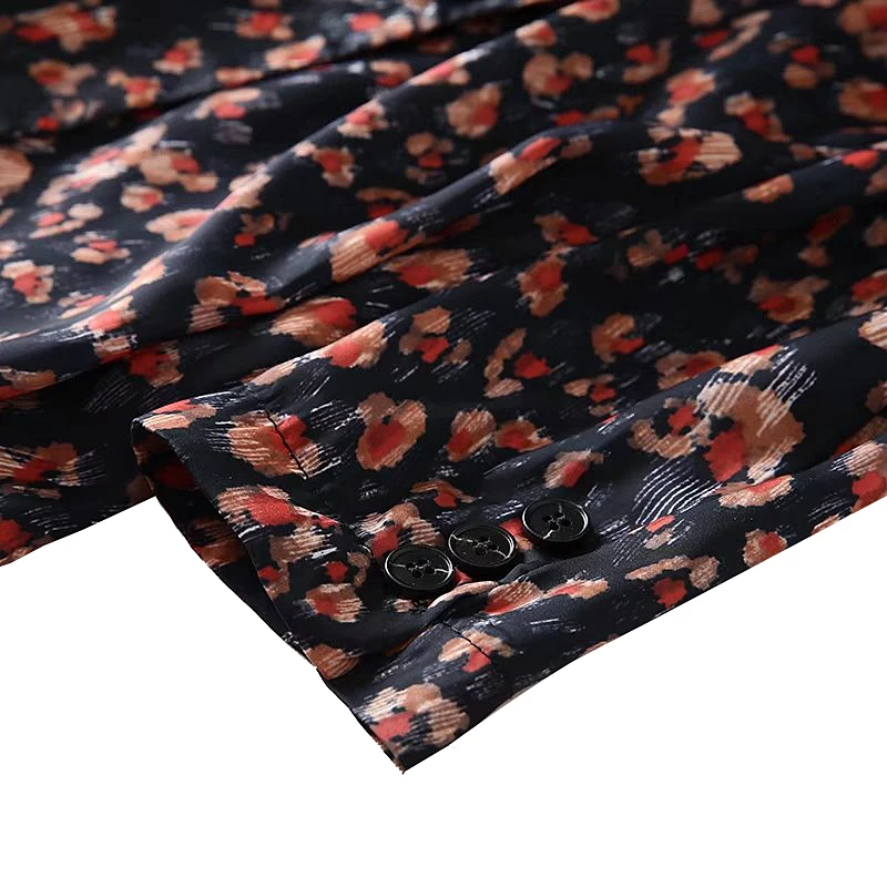 2018 новое летнее женское платье сексуальное с длинным рукавом офисное цветочный