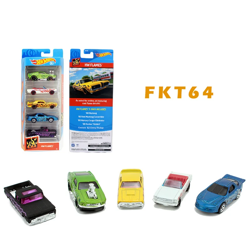 FKT64 Hotwheels Металлический Игрушечный Автомобиль 1: 64 сплава спортивный автомобиль коллекция 5 шт./кор. Новое поступление горячие колеса игрушка для Детский подарок 1806 костюм для подсвечивания грузовиков - Цвет: FKT64