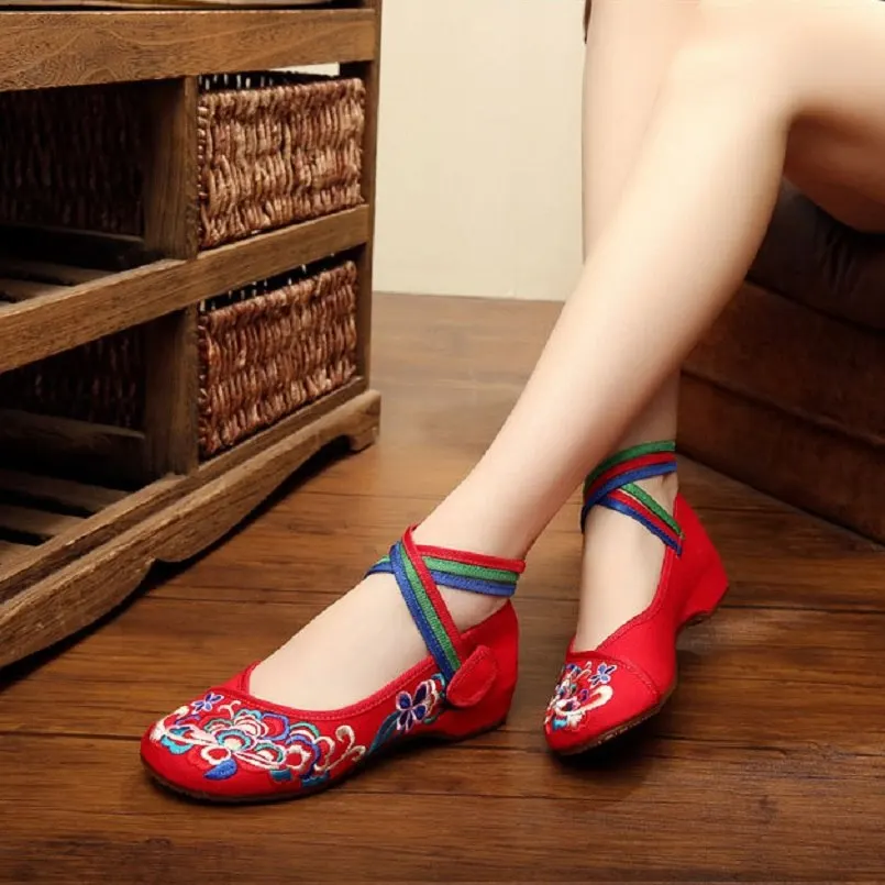 Женские модные красные удобные туфли на шнурках повседневные китайские