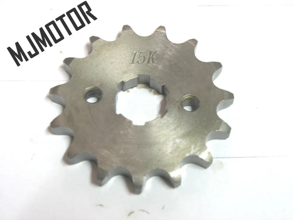 Цепь привода 15T для мотоцикла GS125 GN150 Suzuki Kawasaki QJ150 Keeway Honda Yamaha, запасные части для китайского мотоцикла