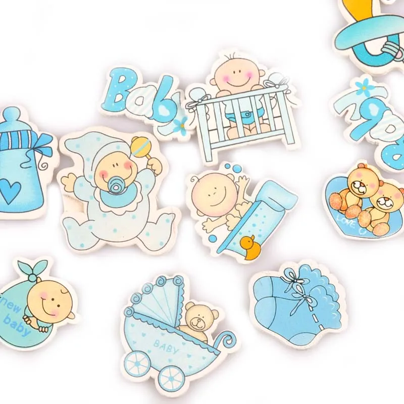 20 шт 25-35 мм ручной работы художественные аксессуары смешанный розовый/синий окрашенные милые детские деревянные поделки Скрапбукинг домашнее украшение M0897