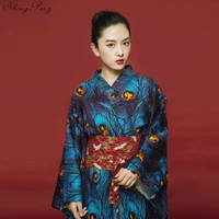 japanese kimono traditional dress yukata female geisha costume haori obi traditional japanese kimonos cosplay clothing q652