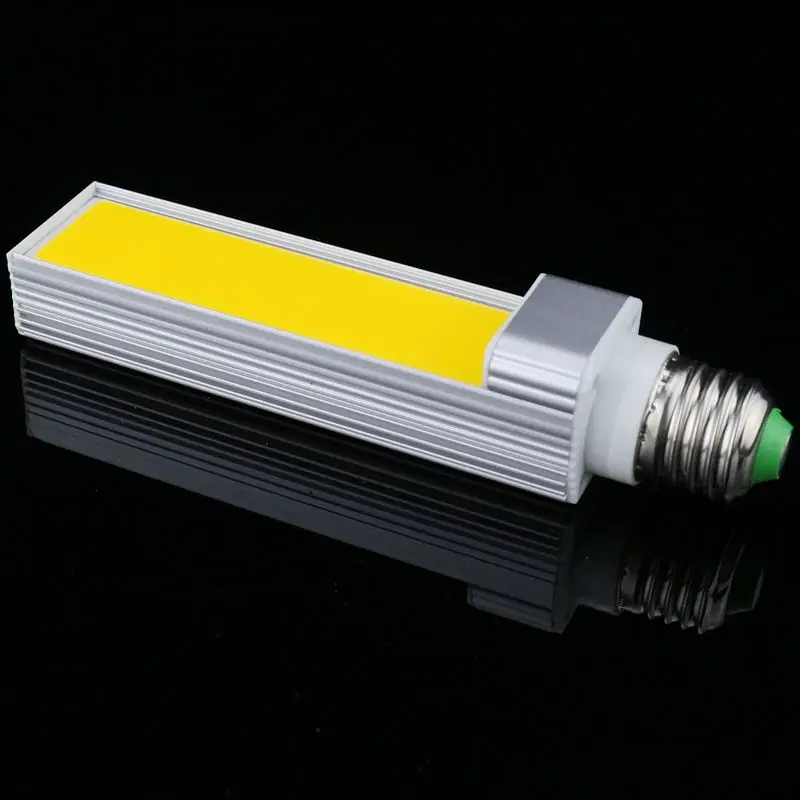 1 шт./лот лампа с горизонтальной вилкой Светодиодная 10 Вт 12 15 COB LED E27 G24 G23