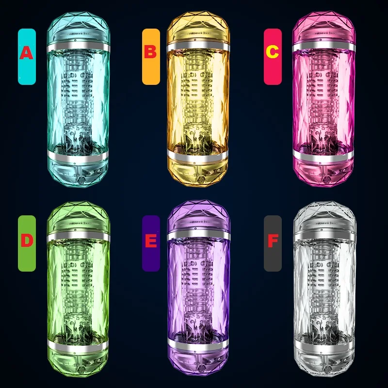 Мужской мастурбатор с прозрачными кристаллами искусственная вагина для