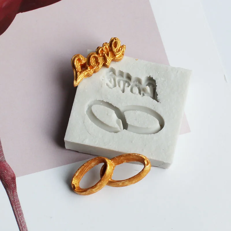 Форма для торта с кольцами и буквами Sugarcraft силиконовая форма украшения конфет