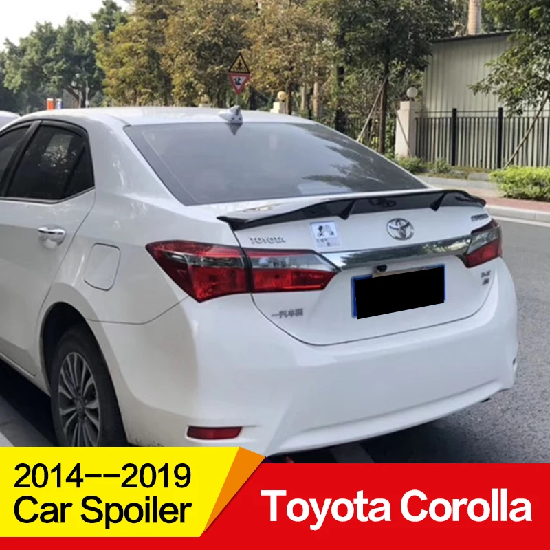 Использовать для Toyota corolla спойлер 15 16 17 18 год Левин Глянцевая углеродное волокно/FRP заднее крыло R стиль аксессуары