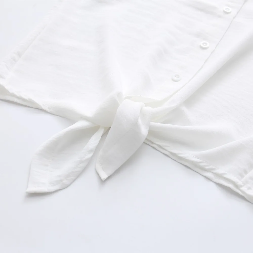 Summer 2018 Women Short Sleeve Linen Blouse Flower Embroidery Elegant Shirt Loose White Ladies Tops And Blouses |