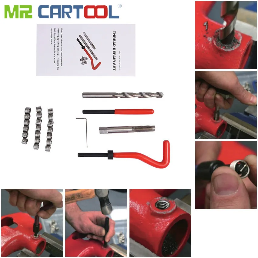 Mr Cartool 25 шт M8x1.25 вставить нить Установка Инструменты для ремонта автомобилей