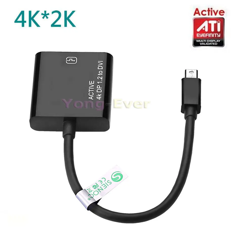 2021 Active ATI Eyefinity HD 4K Mini DP DisplayPort 1 2 папа DVI мама Видео Аудио HDTV адаптер