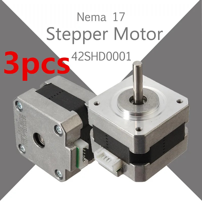 3 шт. Nema 17 шаговый двигатель биполярный 4 провода 34 мм 12 В 1,5 A 26Ncm(36.8oz.in) 3d принтер двигатель 42SHD0001 горячая распродажа
