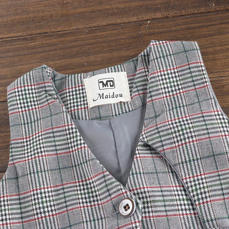 Детский летний модный формальный комплект одежды для мальчиков платье костюм с