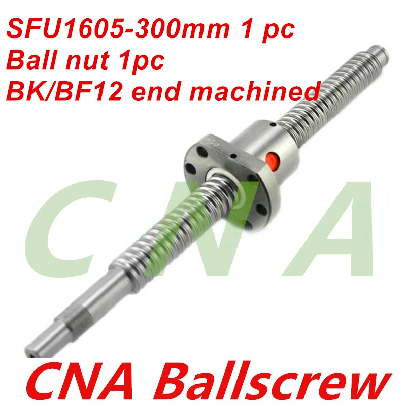 SFU1605 300 мм 1400 мм RM1605 300 мм катаный шариковый винт 1 шт. + 1 шт. шариковая гайка + торцевая обработка для стандартной обработки BK/BF12