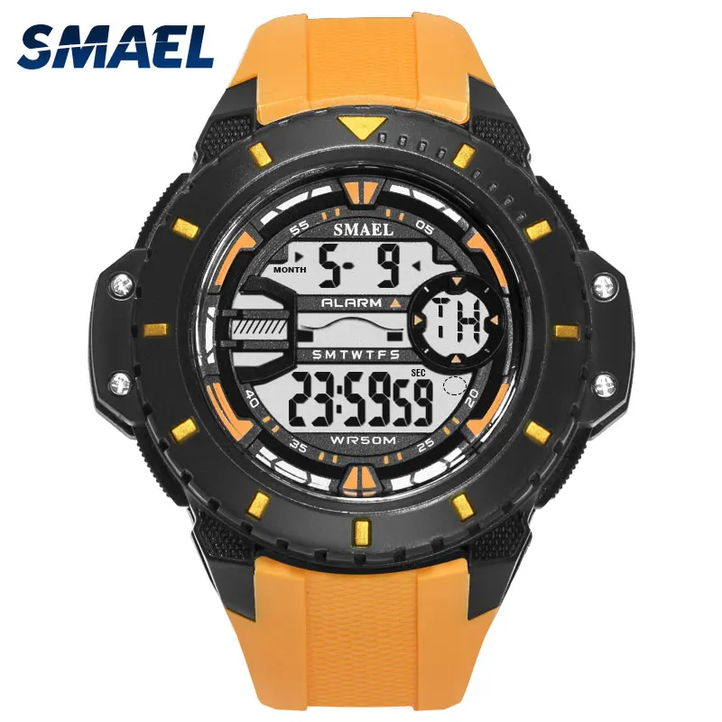 SMAEL Chronograph Military Digital-watch Men's Fashion Sports Army Watch LED Electronic Wrist Watches for Men Clock