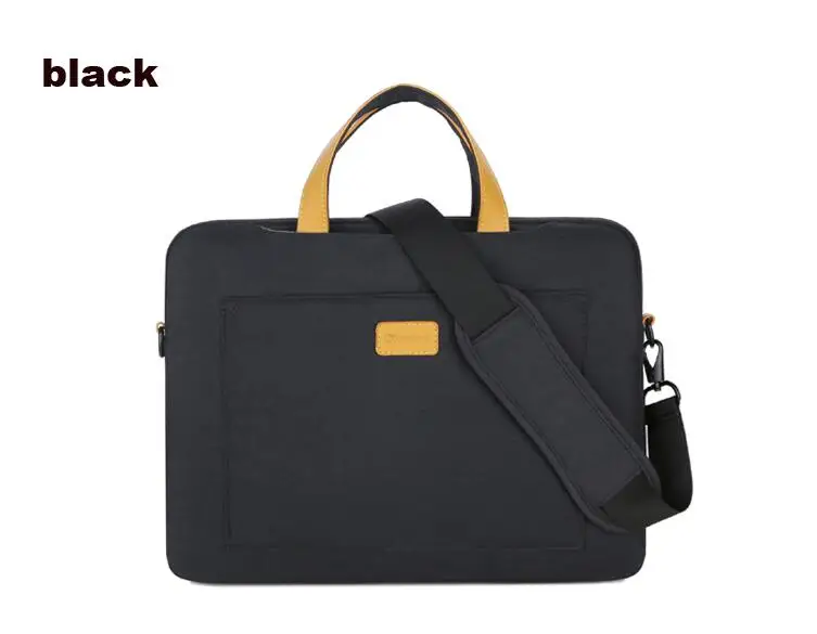 model 2 black Мужская фетровая сумка для ноутбука, чехол для acer Dell hp Asus lenovo Macbook Pro Air, Сумка через плечо 13 14 15,6 - Цвет: model 2 black