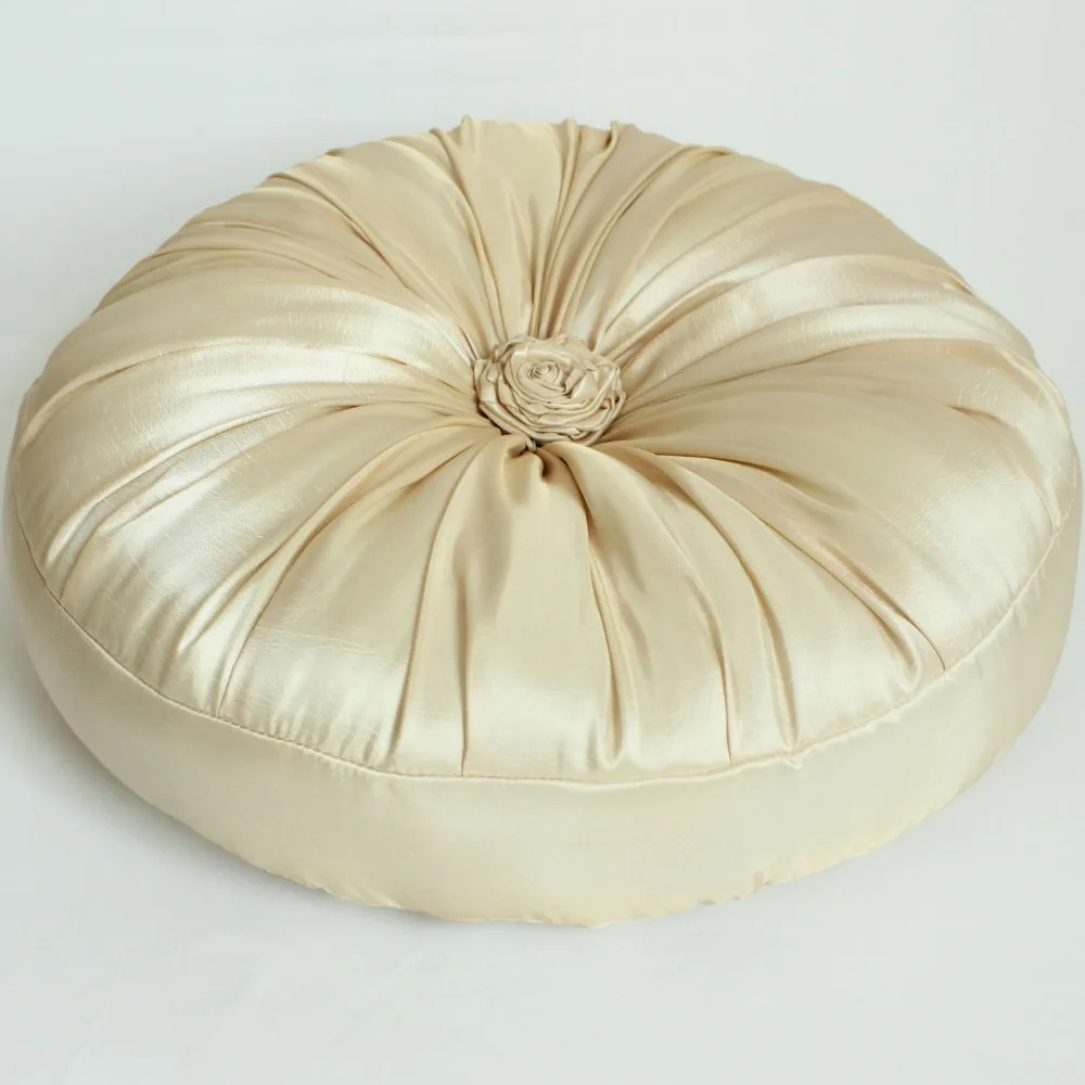 Elegant polyester faux silk round cushion decorate with insert seat | Дом и сад