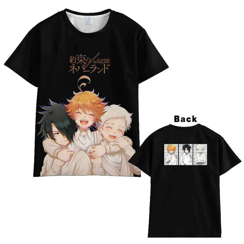 06 Горячая новинка, футболка "обещанная нетлэнд", мужская, женская, короткий рукав, летнее платье, костюмы для косплея, топы, унисекс, Harajuku, футболка - Цвет: 06