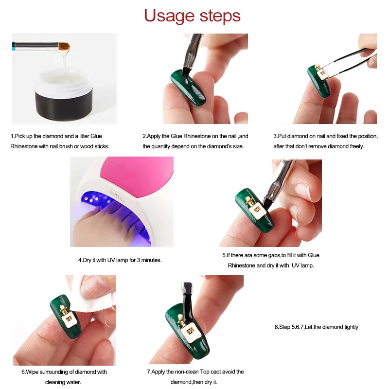 

15ml Nail Art Glue Bead Adhesive Sticky Gel for Gem Jewelry Diamond Polish Clear Decoration 669