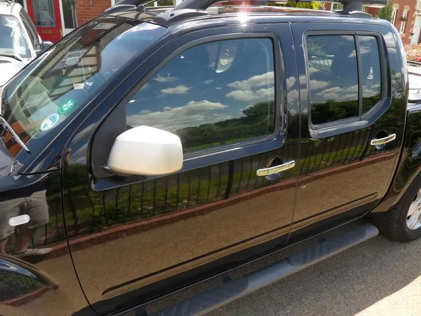 Новинка хромированная накладка на дверную ручку FUNDUOO наклейка для Nissan Navara Frontier D40