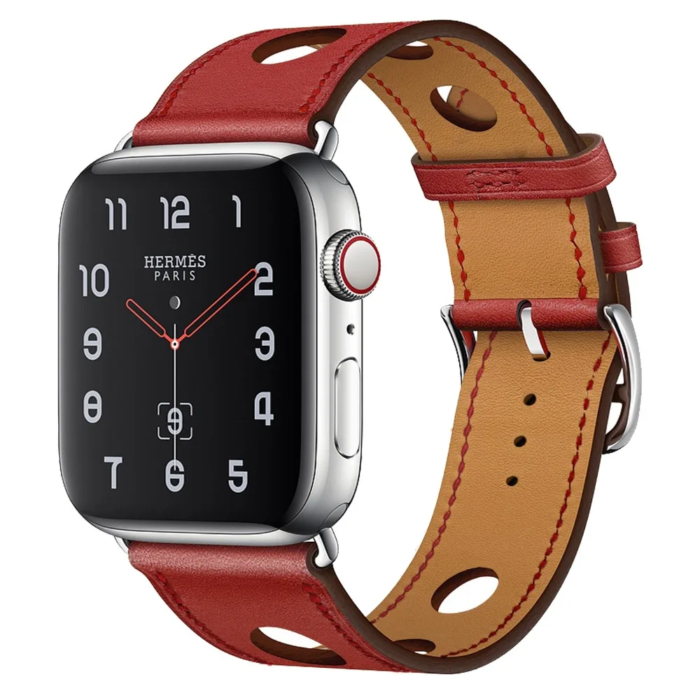 Ремешок кожаный для Apple Watch браслет iWatch Series 4 3 2 1 44 мм 38 40 42 мм|Ремешки часов| |