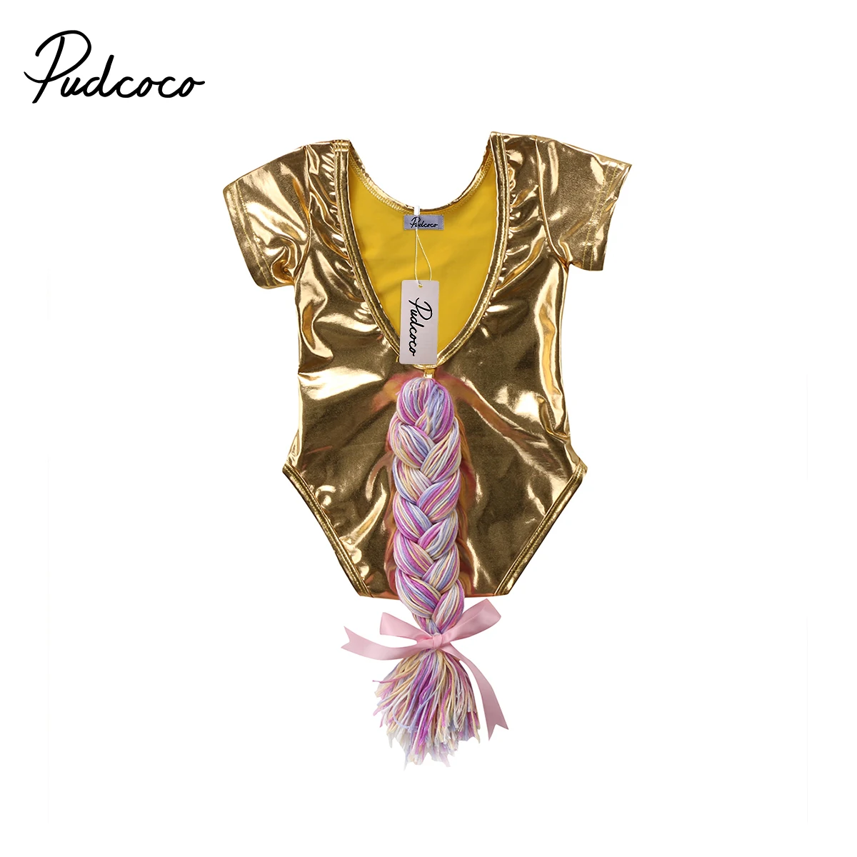 Комбинезон с блестками для новорожденных девочек летняя одежда короткими